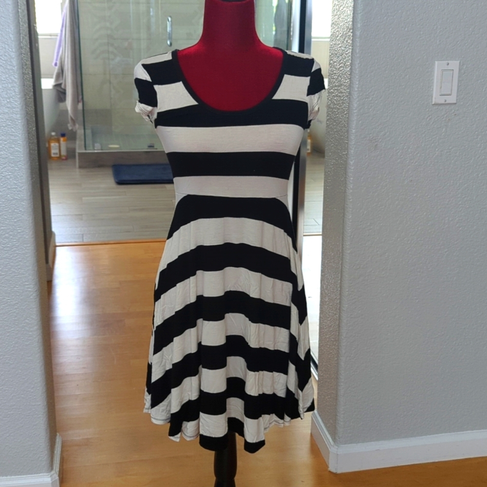 Black and White Block Dress